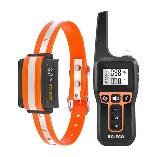 Rojeco PD529 - collier de dressage pour chien orange, portée 1000 m