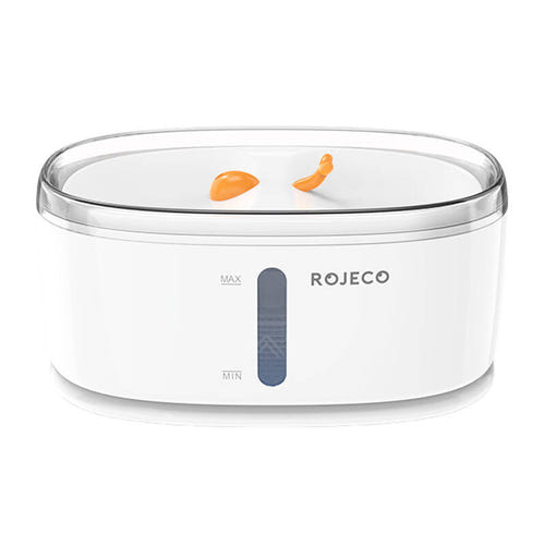 Rojeco - fontaine à eau sans fil 2,5 L pour chat et chien, filtration 4 couches : 2l5 chat chien