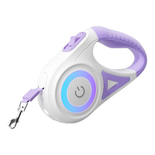 Rojeco - Laisse automatique LED 5 m pour chien (violette) : 5 m violette