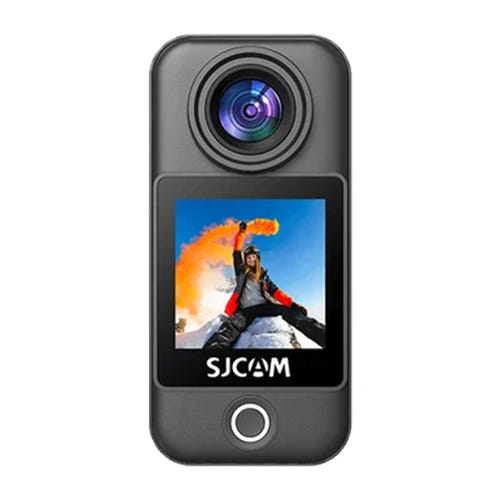 SJCAM C300 Pocket noire - mini caméra d'action 4K de 55 g, grand angle 154°, étanche 30 m en caisson : face