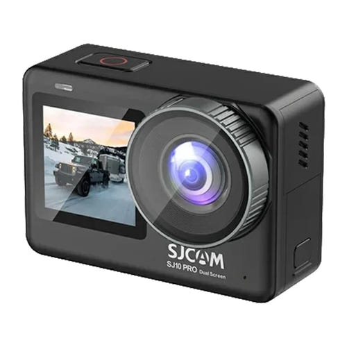 SJCAM SJ10 Pro Dual Screen - caméra d'action 4K 60 i/s à double écran, caisson étanche 30 m : vue trois quarts droite