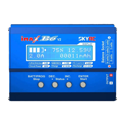 SkyRC iMax B6 V2 - Chargeur de batteries intelligent (vue 3)