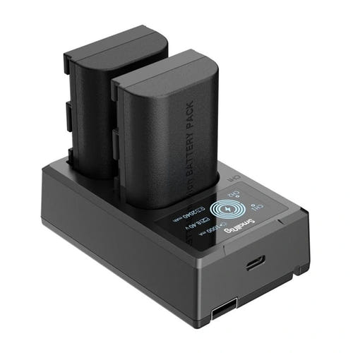 SmallRig 3821 - Kit de 2 batteries LP-E6NH et chargeur double à écran LCD - visuel 1
