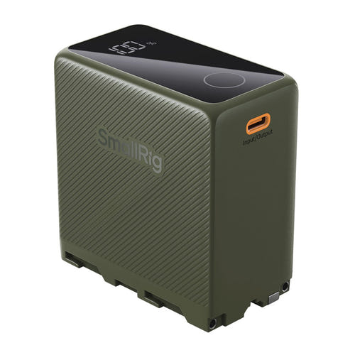 SmallRig NP-F970 - batterie appareil photo 10 500 mAh avec USB-C, verte - visuel 1