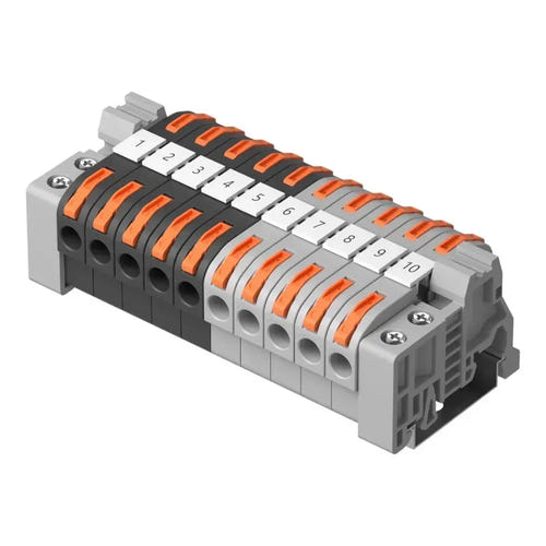 Sonoff 211 - Lot de 20 bornes de connexion rapide sur rail DIN : borne connexion rapide détail