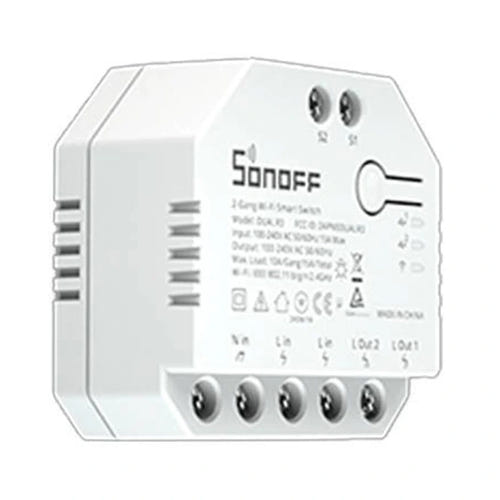 Sonoff Dual R3 - Module connecté WiFi 2 canaux avec mesure de consommation : format compact