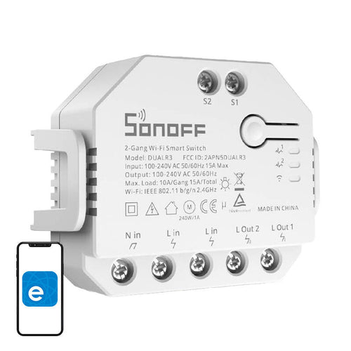 Sonoff Dual R3 - Module connecté WiFi 2 canaux avec mesure de consommation - visuel 1