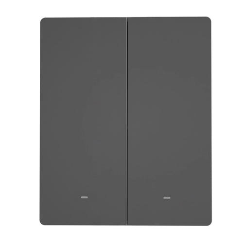 SONOFF M5-2C-80 - Interrupteur mural connecté Wi-Fi 2 canaux, graphite : vue de face