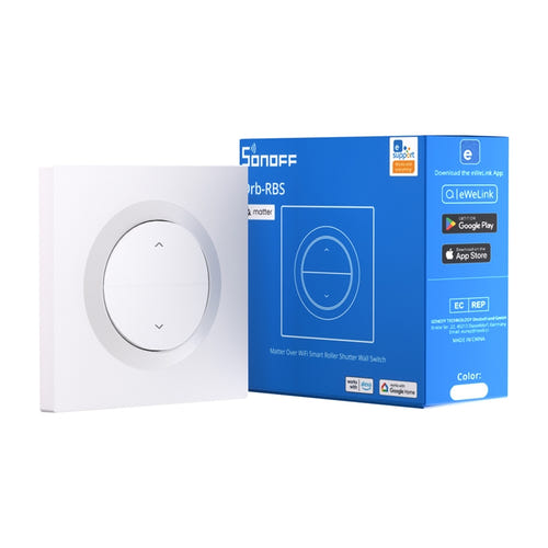 Sonoff MINI-RBS-E Orb-RBS - Interrupteur mural connecté Matter pour volets roulants et stores - visuel 1