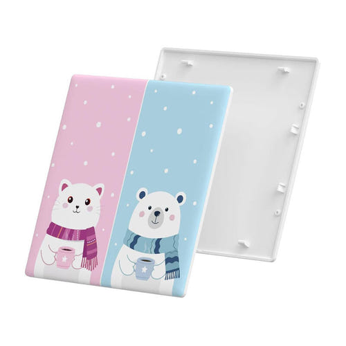Sonoff T5-2C-86-Cartoon - Façade décorative pour interrupteur tactile T5 2 canaux : de profil