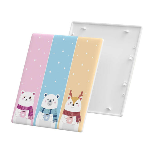 Sonoff T5-3C-86-Cartoon - Façade décorative pour interrupteur tactile T5 3 canaux : de profil