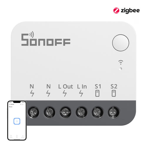 Sonoff ZBMINIR2 - Micromodule interrupteur connecté Zigbee 3.0, blanc - visuel 1
