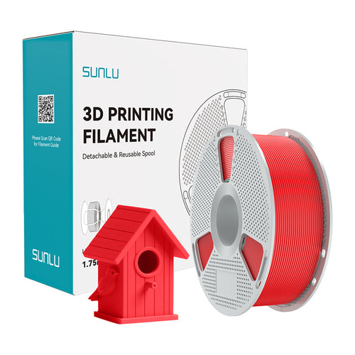 SUNLU ASA - Filament 3D extérieur anti-UV 1,75 mm 1 kg (rouge) : bobine