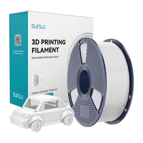 SUNLU PETG - Filament 3D résistant 1,75 mm 1 kg (blanc) : bobine