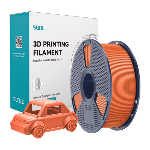 SUNLU PETG - Filament 3D résistant 1,75 mm 1 kg (orange soleil) : bobine