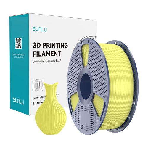 SUNLU PLA Classic - Filament 3D 1,75 mm 1 kg (jaune citron) : bobine