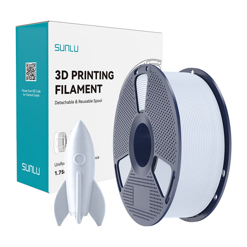 SUNLU PLA High-Speed - Filament 3D 1,75 mm 1 kg (blanc) : bobine