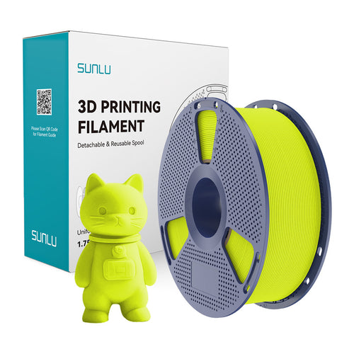 SUNLU PLA Matte - Filament 3D fini mat 1,75 mm 1 kg (vert clair) : bobine