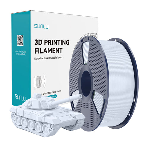 SUNLU PLA+ High-Speed - Filament 3D rapide et robuste 1,75 mm 1 kg (blanc) : HS blanc bobine
