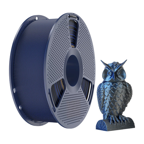 SUNLU PLA+ Silk Dual Color - Filament 3D bicolore 1,75 mm 1 kg (noir et bleu) : impression
