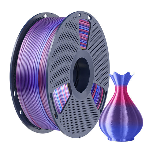 SUNLU PLA+ Silk Rainbow - Filament 3D arc-en-ciel soyeux 1,75 mm 1 kg (dégradé 02) : impression