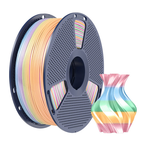 SUNLU PLA+ Silk Rainbow - Filament 3D arc-en-ciel soyeux 1,75 mm 1 kg (dégradé 04) : impression