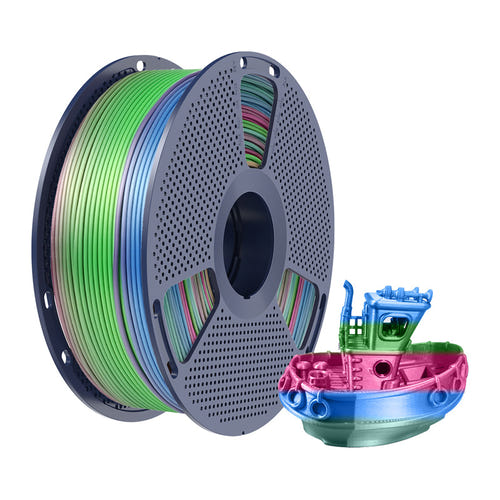 SUNLU PLA+ Silk Rainbow - Filament 3D arc-en-ciel soyeux 1,75 mm 1 kg (dégradé 06) : impression