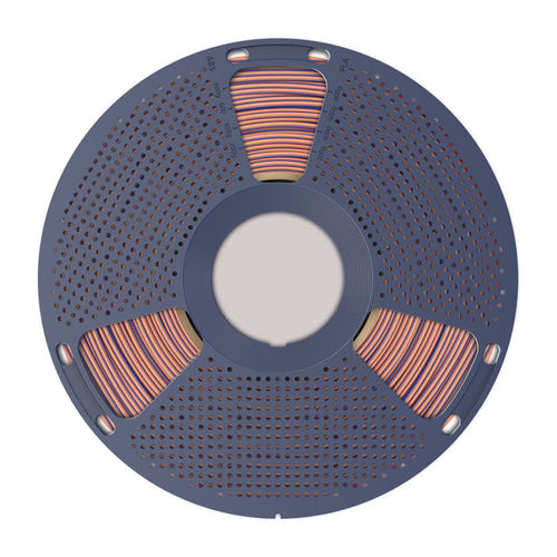 SUNLU PLA+ Silk Tri-Color - Filament 3D tricolore 1,75 mm 1 kg (orange-bleu-vert) : détail filament