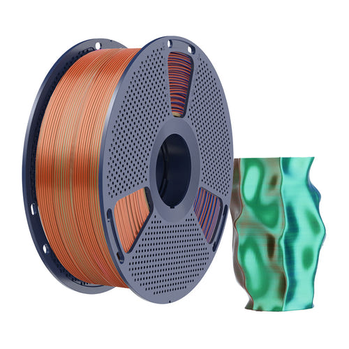 SUNLU PLA+ Silk Tri-Color - Filament 3D tricolore 1,75 mm 1 kg (orange-bleu-vert) : impression