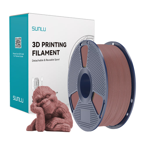 SUNLU Wood - Filament 3D effet bois 15 % bois véritable 1,75 mm 1 kg (cerisier) : bobine