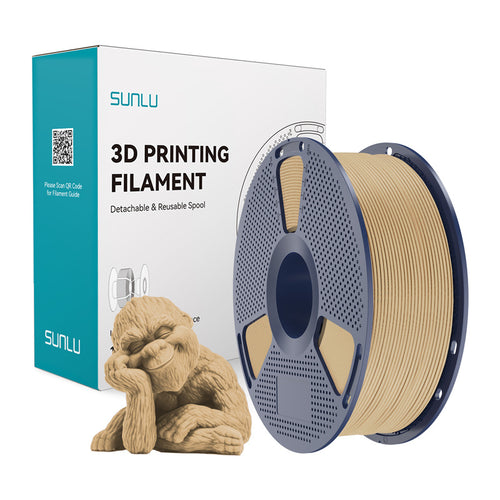 SUNLU Wood - Filament 3D effet bois 15 % 1,75 mm 1 kg (érable) : bobine