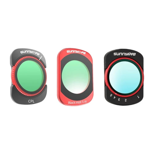 Sunnylife kit de 3 filtres Black Mist 1/4, VND et CPL pour DJI Osmo Pocket 4 et Pocket 3 - visuel 1
