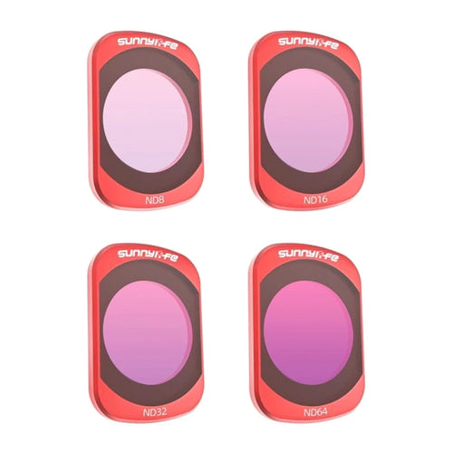 Sunnylife ND8, ND16, ND32 et ND64 - 4 filtres ND magnétiques pour DJI Osmo Pocket 4 et Osmo Pocket 3 - visuel 1
