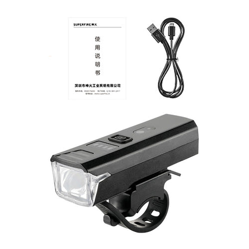Superfire BL56-A - Éclairage vélo 280 lm USB-C, portée 120 m : détail