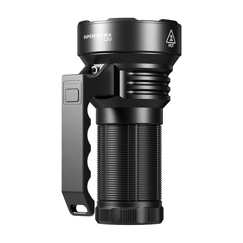 Superfire L20 - Projecteur LED 5000 lm USB-C, portée 600 m : noir