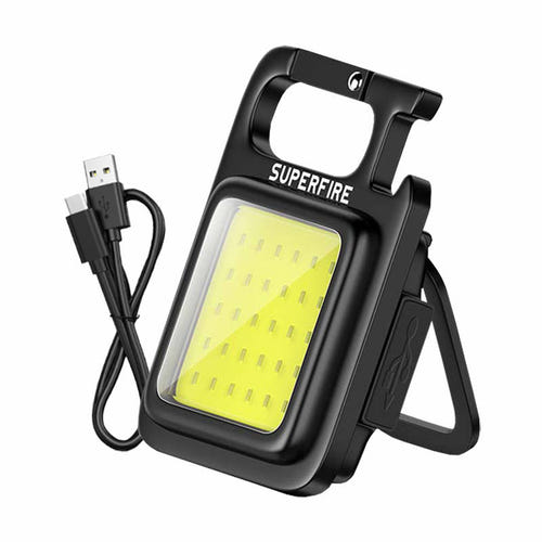 Superfire MX16 - Mini lampe 600 lm USB-C, aimant, 4 modes : noire