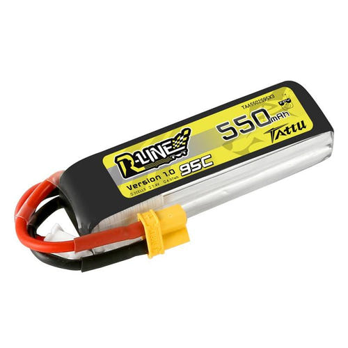 Tattu R-Line - Batterie LiPo 2S 550 mAh 95C XT30 : micro batterie LiPo 2S étiquette