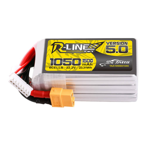 Tattu R-Line 5.0 - Batterie LiPo 1050 mAh 22,2 V 6S 150C XT60 - visuel 1
