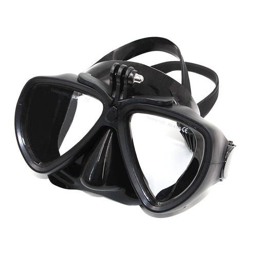 Telesin GP-DIV-GS2-BK - Masque de plongée avec fixation amovible pour caméra d'action : noir