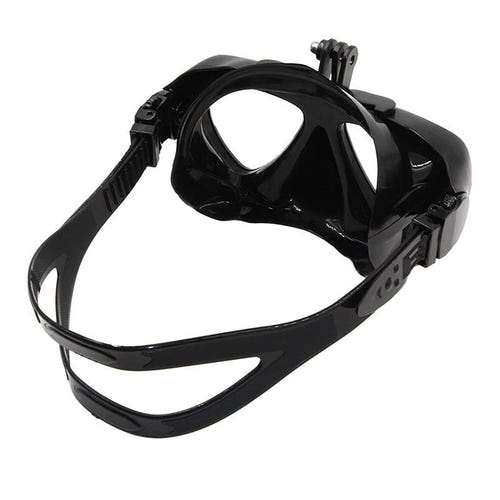 Telesin GP-DIV-GS2-BK - Masque de plongée avec fixation amovible pour caméra d'action : verre trempé vision sous marine