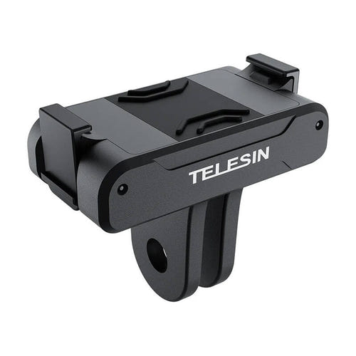 Telesin OA-TPM-T04 - Adaptateur magnétique double griffe pour DJI Osmo Action 4 / 3 : clip métallique sécurité