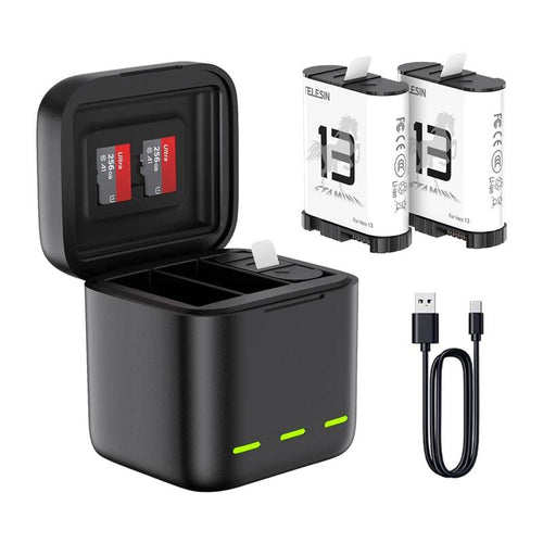 Telesin S0-BCG-10-TGP - Chargeur 3 batteries pour GoPro Hero 13 Black - visuel 1
