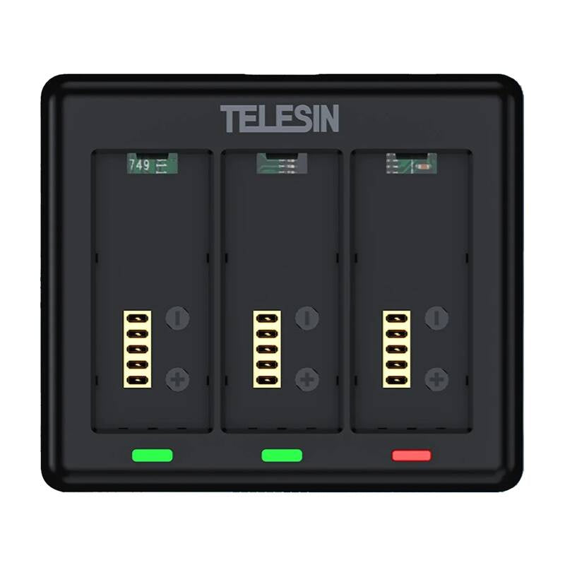 Telesin S0-BCG-12-TGP - Chargeur 3 batteries pour GoPro Hero 13 - visuel 1