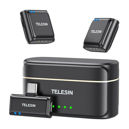 Telesin P5-MCP-01 - Micros-cravates sans fil USB-C avec boîtier powerbank - visuel 1
