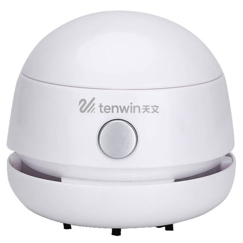 Tenwin 8052-2 - Mini aspirateur de bureau sans fil rechargeable, blanc