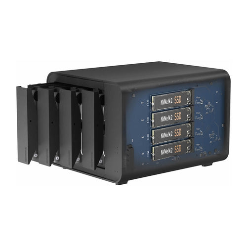 Terramaster D8 Hybrid - Boîtier hybride 8 baies, 4 SATA et 4 SSD M.2 NVMe - visuel 1
