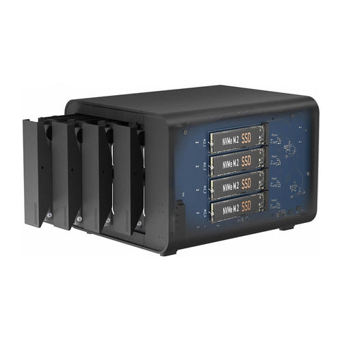 Terramaster D8 Hybrid - Boîtier hybride 8 baies, 4 SATA et 4 SSD M.2 NVMe - visuel 1