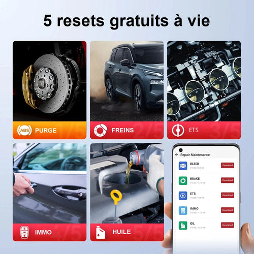 THINKCAR BD6 - lot de 10 scanners OBD2 Bluetooth : scanner OBD2 thinkcar bd6 boîtier ABS métal
