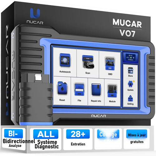 THINKCAR MUCAR VO7 - Scanner OBD2 multi-systèmes, 28 réinitialisations et codage ECU - visuel 1