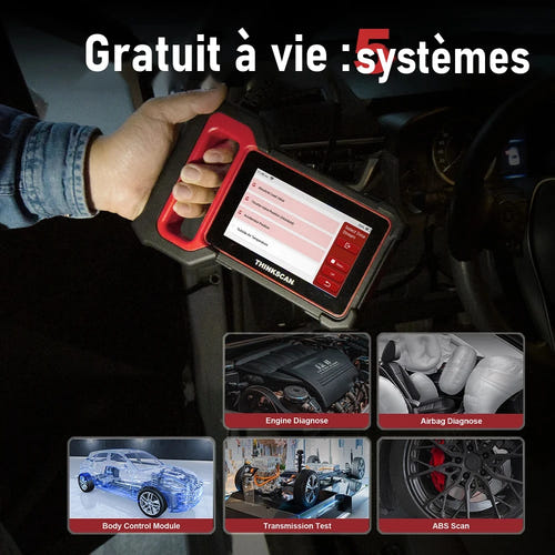 THINKCAR ThinkScan Plus S4 - valise de diagnostic OBD2, 5 systèmes et 3 réinitialisations au choix : galerie 04